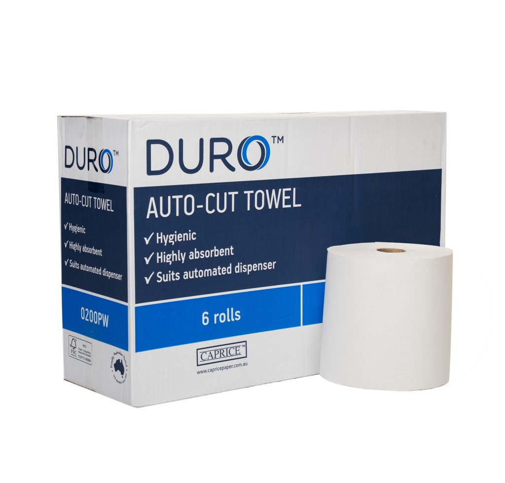 Duro Auto-Cut Towel 200m Pure White