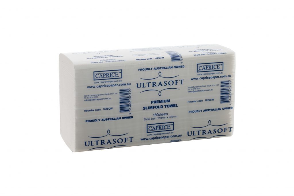 Ultrasoft Slimfold Interleaved Towel 23cm x 21cm