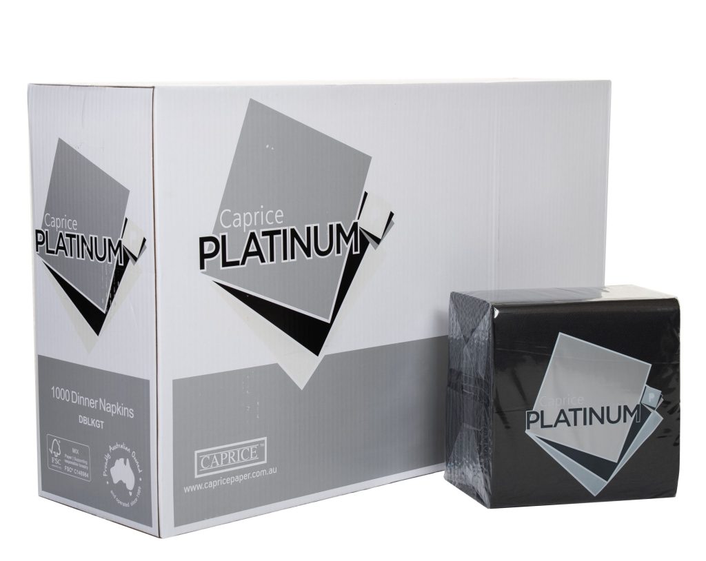Platinum Dinner Napkin Black GT Fold