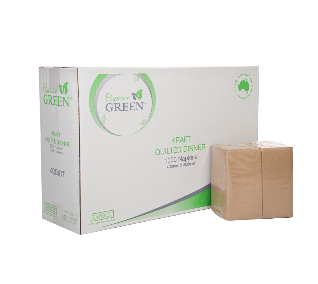 Caprice Green Quilted Dinner Napkin Kraft GT Fold
