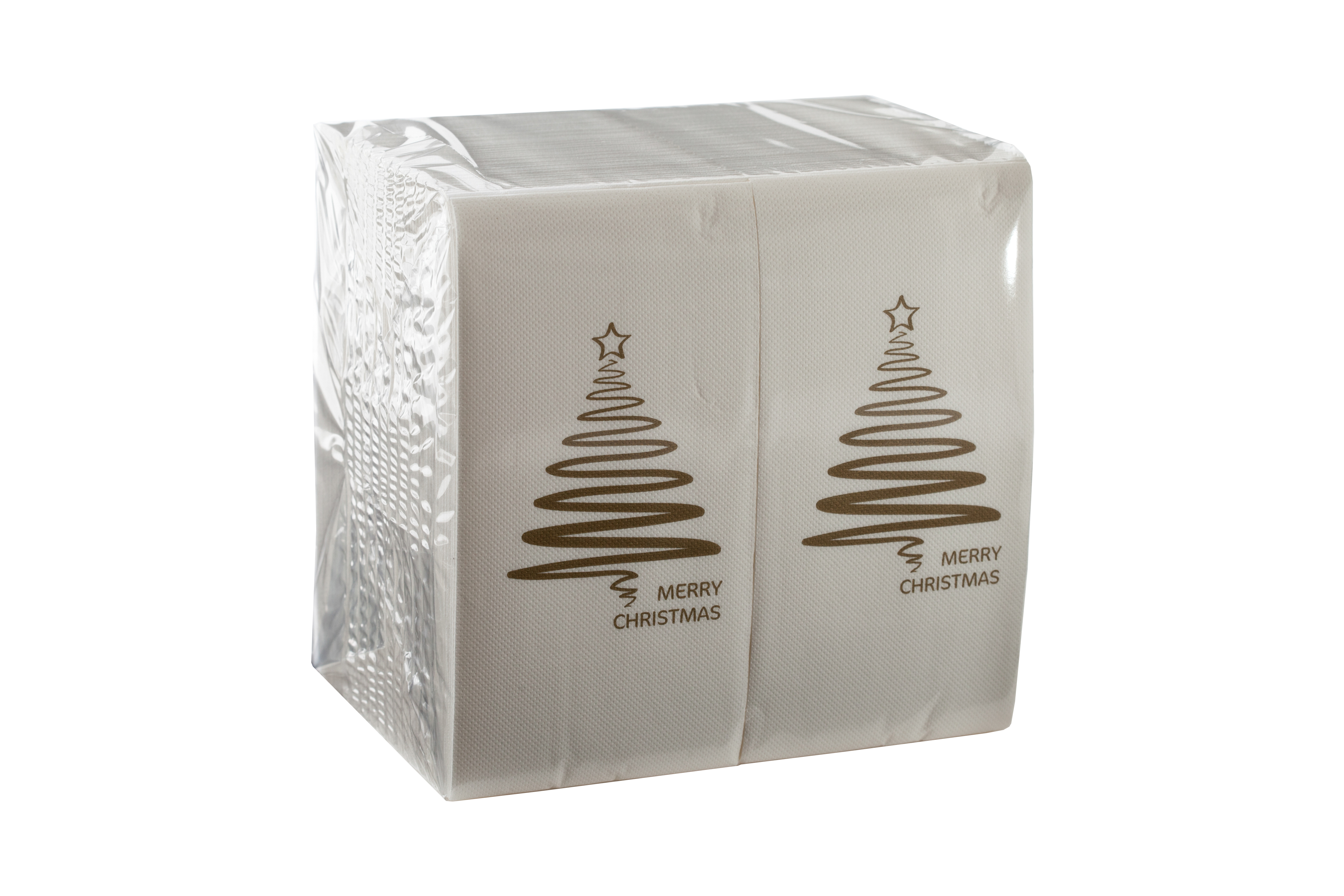Ultrasoft Quilted Dinner Napkin GT Fold Christmas Tree Print Caprice
