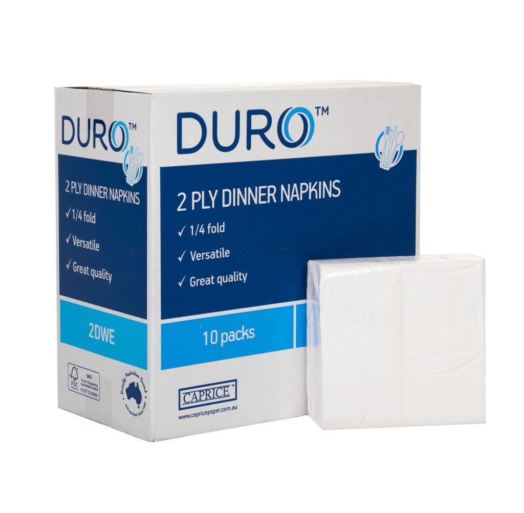 Duro 2 ply Dinner Napkin White